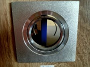 Oprawa sufitowa ruchoma kwadrat - Aluminium Srebrny piaskowany z Gu10