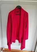 czerwony długi sweter kardigan narzutka czerwona M ponczo 38 damskie