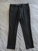 Nowe eleganckie wizytowe spodnie w kant kratę Spitalfields 38 R Slim Fit