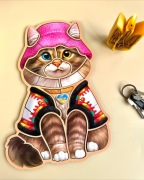 Drewniane puzzle konturowe "Kot"