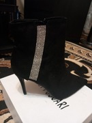 Botki damskie zdobione cyrkoniami