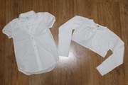 bolerko + koszula dziewczęca 122 komplet (2 szt.) białe 