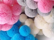 Pompony tiulowe na zamówienie dekoracje do pokoju, wesele, baby shower