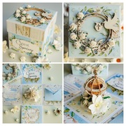 Prezent pudełko Exploding box Chrzest Chrzciny