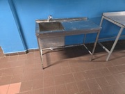 Stół Gastronomiczny nierdzewny ze zlewem i baterią