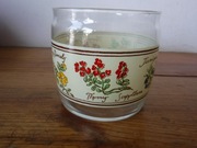 Szklanka w malowidła ziół z lat60/70 tych ZOBACZ UNIKAT 