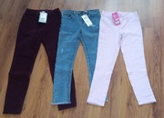 NOWE Spodnie dla dziewczynki r. 134-140 - 3 pary