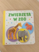 Książeczka dla dzieci, książka ze zwierzątkami w zoo