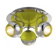 Lampa sufitowa Globo Lighting 57886-3 3xGU10/5W/230V zielona LED