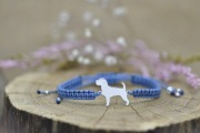 Jack russell terrier - bransoletka z psem, srebro 925