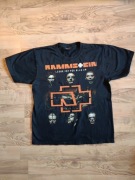 Koszulka Rammstein L czarna bawełna zespół merch brokat