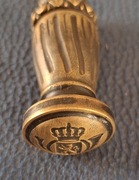 Pieczęć herbowa Lakowa mosiądz 