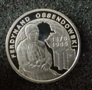 moneta kolekcjonerska 10 złotych Ag F. Ossendowski