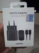 Nowa szybka ładowarka firmy Samsung 45W kostka plus kabel USB-C
