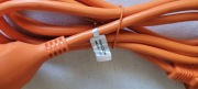 Przewód zasilający ze stykiem ochronnym 2szt 2 m. 3x1,5mm.Czarny, pomarańcz