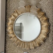 Lustro złote słońce 80 cm LAURA Ashley glamour duże dekoracyjne