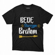 Meeboo t-shirt dziecięcy czarny bawełna rozmiar 116