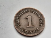 Niemcy Cesarstwo Niemieckie - 1 fenig, pfennig 1912 - mennica F
