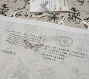 Zasłony shabby chic troczki piękna grafika 140x240 Princess