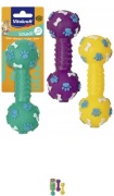 Vitakraft gryzak gumowy hantel dla psa zabawka 15 cm piszczałka 