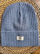 Czapka damska wywijana prążkowana LGC Vogue szara