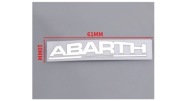Naklejka FIAT ABARTH srebrny Emblemat Logo znaczek nikiel / aluminium 61x10