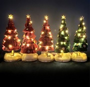 Choinka stojąca makrama z lampkami led