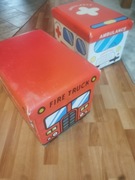 POJEMNIKI NA ZABAWKI składane PUFA Straż Pożarna i Ambulans