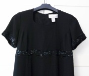 Sukienka elegancka vintage retro wieczorowa koraliki unikat józefinka