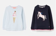 2 bluzy Joules  jednorożec lody roz 11-12 146/152