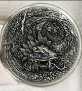 Srebrna moneta 2020 Niue 2$ Aztec Dragon Quetzalcoatl Mennica PL