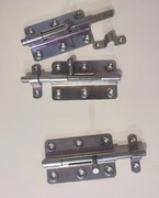 Zasuwa zasuwy komplet 3 szt rygiel skobel stalowy do drzwi 15 cm