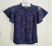 Granatowa koronkowa bluzka Rozmiar 36/S