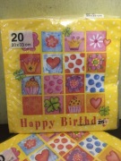 Happy Birthday serwetki urodzinowe 20 sztuk 33x33 cm
