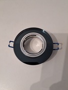 Oprawa okrągła led stała szklana czarna 