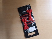 spinki kokardki czerwone dla dziecka dziewczynki, święta, zestaw 2szt.