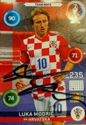 karta piłkarska - Luka Modrić z autografem