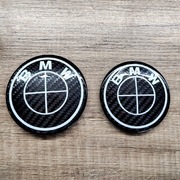 Emblemat BMW carbon 82mm lub 74mm białe logo