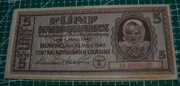 III Rzesza Niemcy 5 karbowańców banknot okupacyjny Ukraina 1942 P.51