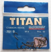 Haczyki Grauvell nr 8 oksydowane 20 sztuk wyprzedaż ( 12 groszy za haczyk )