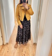 Kurtka zamszowa firmy Zara kolor musztardowy