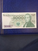 Polska 5000 złotych Fryderyk Chopin 1982 rok, stan AU-XF