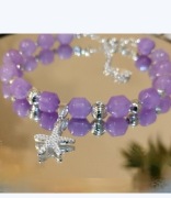 Bransoletka ze srebra S925 z naturalnym ametystem 