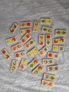 Drewniane domino owoce zwierzęta