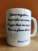 Kubek z cytatem lub wierszem, Justyna Kędzia
