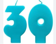 ŚWIECZKI NA TORT 30 URODZINY DEKORACJE 