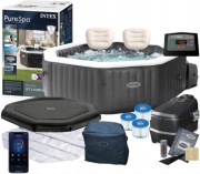 INTEX PureSpa Jacuzzi + WiFi + sól 10kg | podgrzewane powietrze
