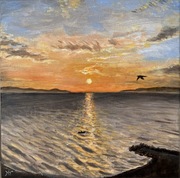 Obraz na płótnie Zachód słońca w Chorwacji