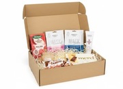 Dzień Kobiet - BOX BASIC słodycze, krem do rąk, herbata, maseczki, świeczka