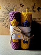 Zestaw dwóch świec z węzy pszczelej (100 % wosk pszczeli)